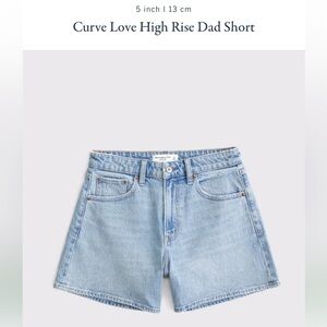 ISO Not For Sale! Abercrombie Curve Love Finished Hem Shorts